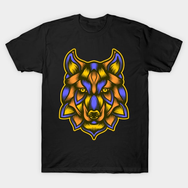 Art wolf T-Shirt by Luckyart11